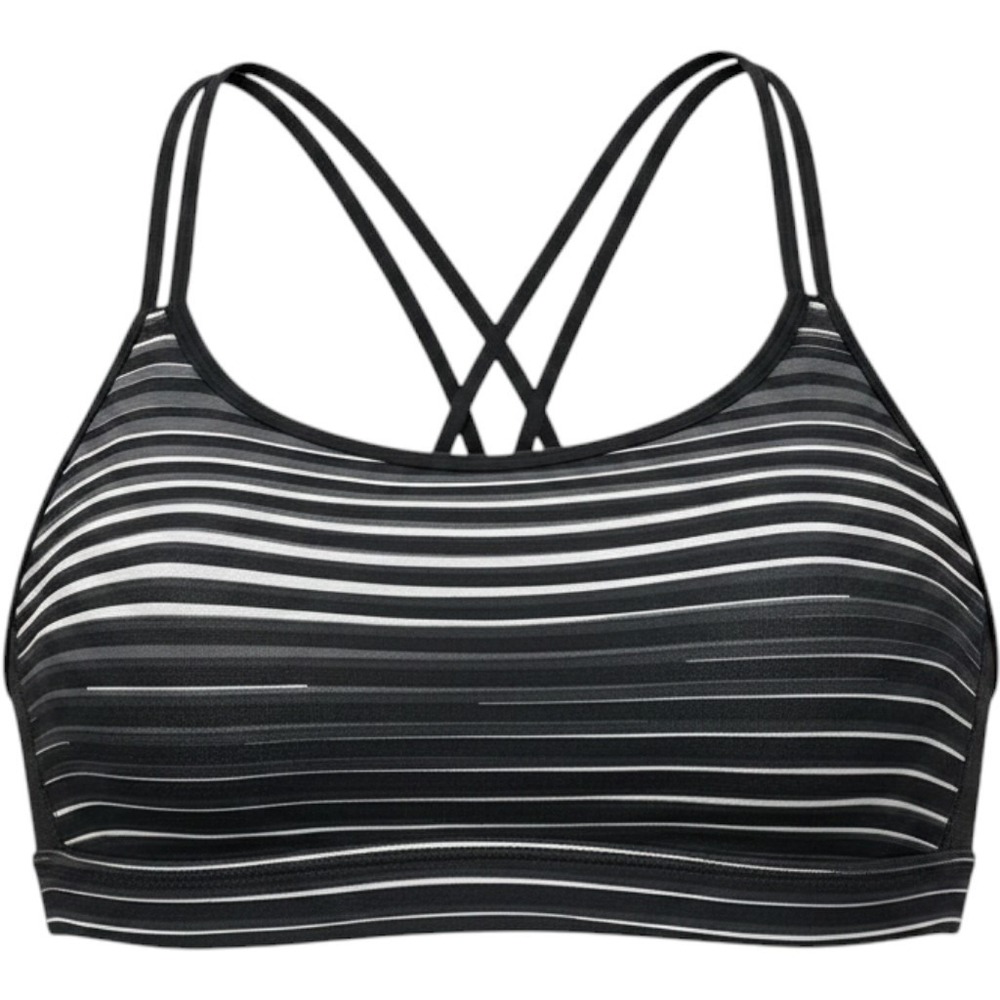 Lululemon Free To Be Bra: Striped Strappy Mesh Back‎ Sports Bra Womens Small